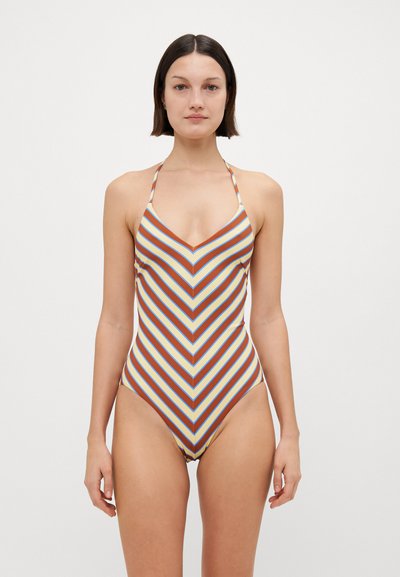 Alemais TAMSIN HALTER ONE PIECE - Costum de baie - yellow/blue/brown