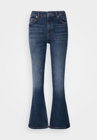 TROUSERS HIGH WAIST REGULAR LENGTH - Alt laienevad teksad - authentic dark wash