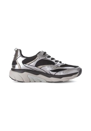SNEAKER LOW - Sneakers laag - schwarz antiksilb