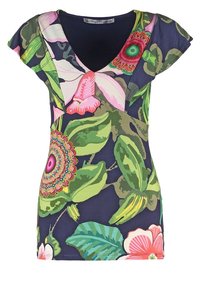 Desigual T-shirt med print - blue