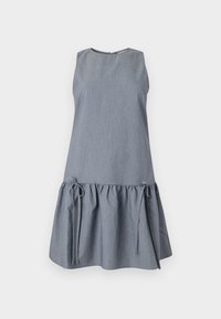NMTILLA O NECK TIE DRESS - Kasdienė suknelė - light grey melange