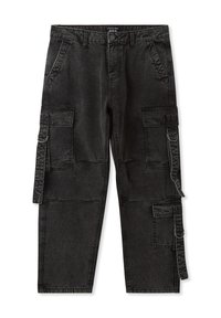 Terranova CON LACCI - Pantaloni cargo - nero denim