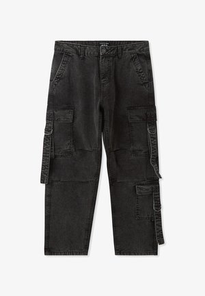 Terranova CON LACCI - Pantaloni cargo - nero denim