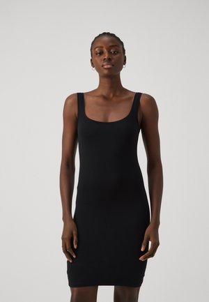 SUE LONG SOLID - Laisvo kirpimo suknelė - black