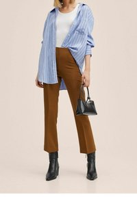 Mango Pantalon classique - cognac