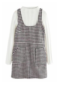 REGULAR FIT - Svetríkové šaty - black pink houndstooth pattern