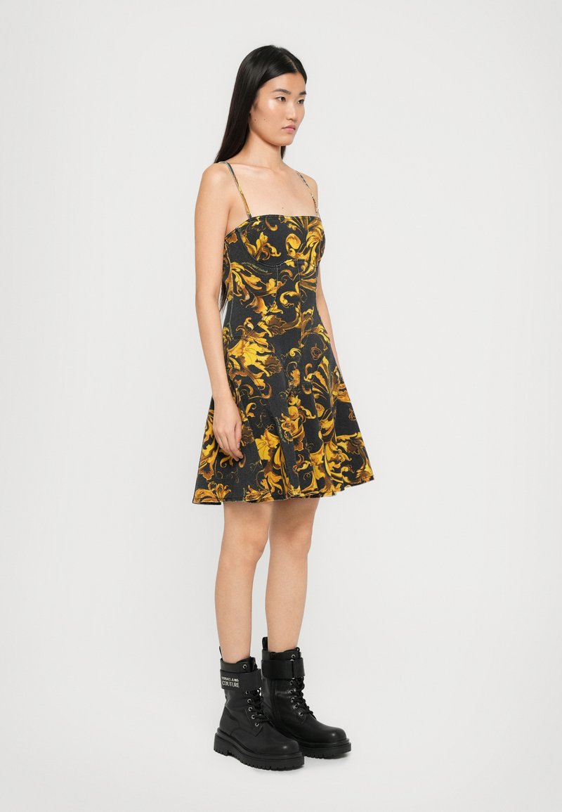 Versace Jeans Couture VALKYRIE BUCKLE - Cocktail dress / Party dress - black /gold coloured/black - Zalando.ie