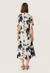 Soaked in Luxury Day dress - oatmeal duotone flower