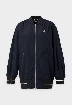 Fred Perry, LONGLINE TIPPED JACKET - Blouson Bomber - navy