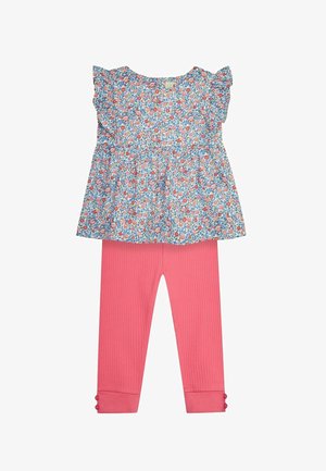 JoJo Maman Bébé 2-PIECE SEASIDE DITSY FLORAL SET - REGULAR FIT - Leggings - blue