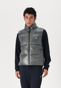 Belstaff RESOLVE GILET - Strukirani kaput - gunmetal