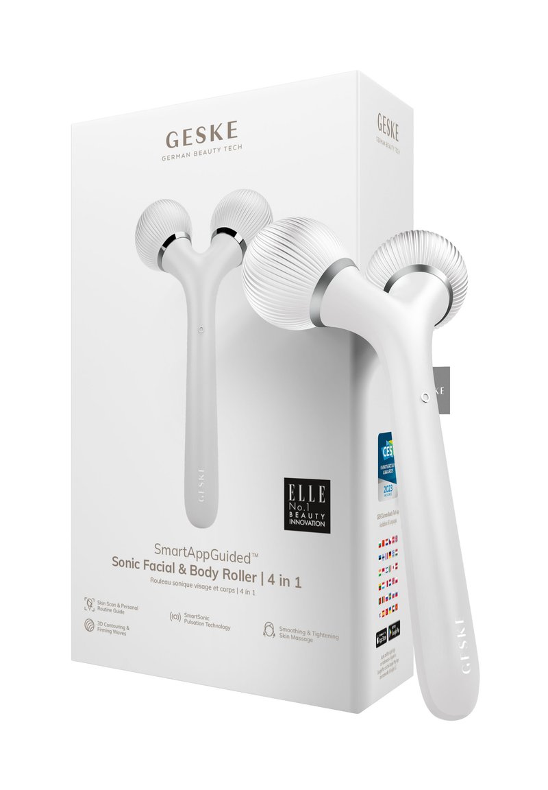 GESKE - SONIC FACIAL BODY ROLLER | 4 IN 1 - Accessoires soin du corps - white, Agrandir