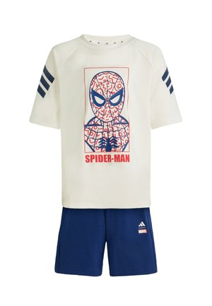 MARVEL SPIDER-MAN SET - Tracksuit bottoms - off white   dark blue