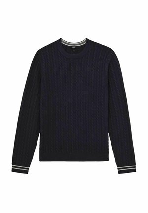 REGULAR FIT - LUCA CABLE - Svetrík - midnight navy