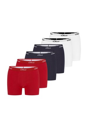 6 PACK - Boxer brief - rot dunkelblau weiß