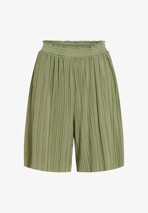 VILA, HIGH WAISTED SHORTS VIPLIS PLEATED - Shorts - oil green