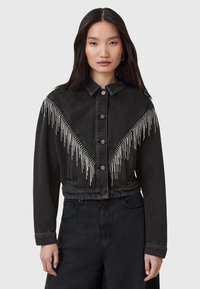 AllSaints - MARLENE  - Džinsa auduma jaka - black Miniatūras attēls 1