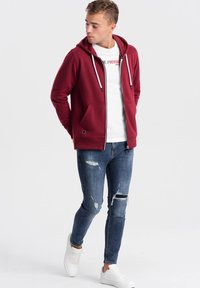 Ombre SSBZ-0118 - Mikina na zip - burgundy
