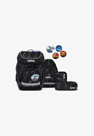 SET - Mochila escolar - super reflektbär - schwarz