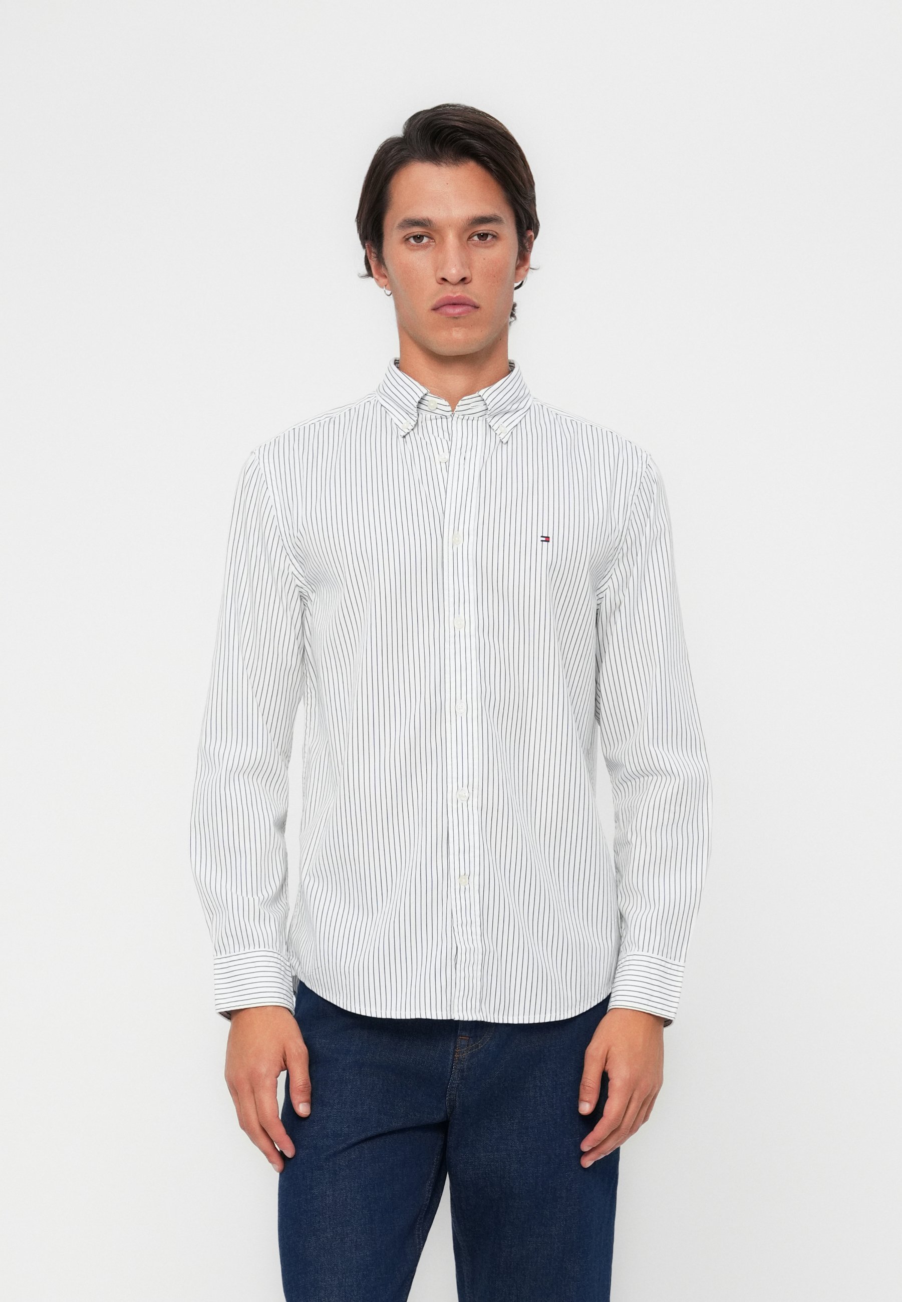 Tommy Hilfiger TH FLEX REGULAR FIT PINSTRIPE SHIRT - Shirt - white -  Zalando.ie