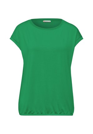 Street One, T-SHIRT MIT BOATNECK UND DEKO-TAPE - T-shirt basic - ever green