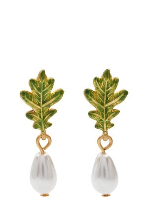 OAK LEAF PEARL DROP - Øreringe - gold-coloured