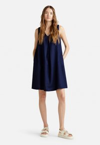 Donna Benetton Outlet Vestito Lungo United Colors Of Benetton Donna - Jersey Cotone Con Spacchi Abito Estivo Spacchi Vestito Estate