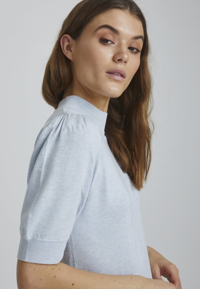 Damen T-Shirts | b.young BYMMPIMBA PUFF SLEEVE T-Shirt print kentucky blue melange/blau - EV49394 Damen T-Shirts | b.young BYMMPIMBA PUFF SLEEVE T-Shirt print kentucky blue melange/blau - EV49394