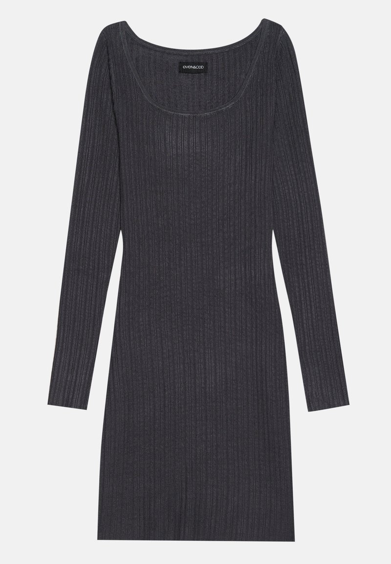 Even&Odd Gebreide jurk donkergrijs