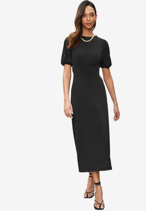 Lipsy PUFF SHORT SLEEVE UNDERBUST MIDI-REGULAR FIT - Jerseykleid - black