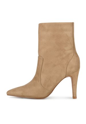 Posh by Poelman TAVERNE MET HAK - High Heel Stiefelette - sand