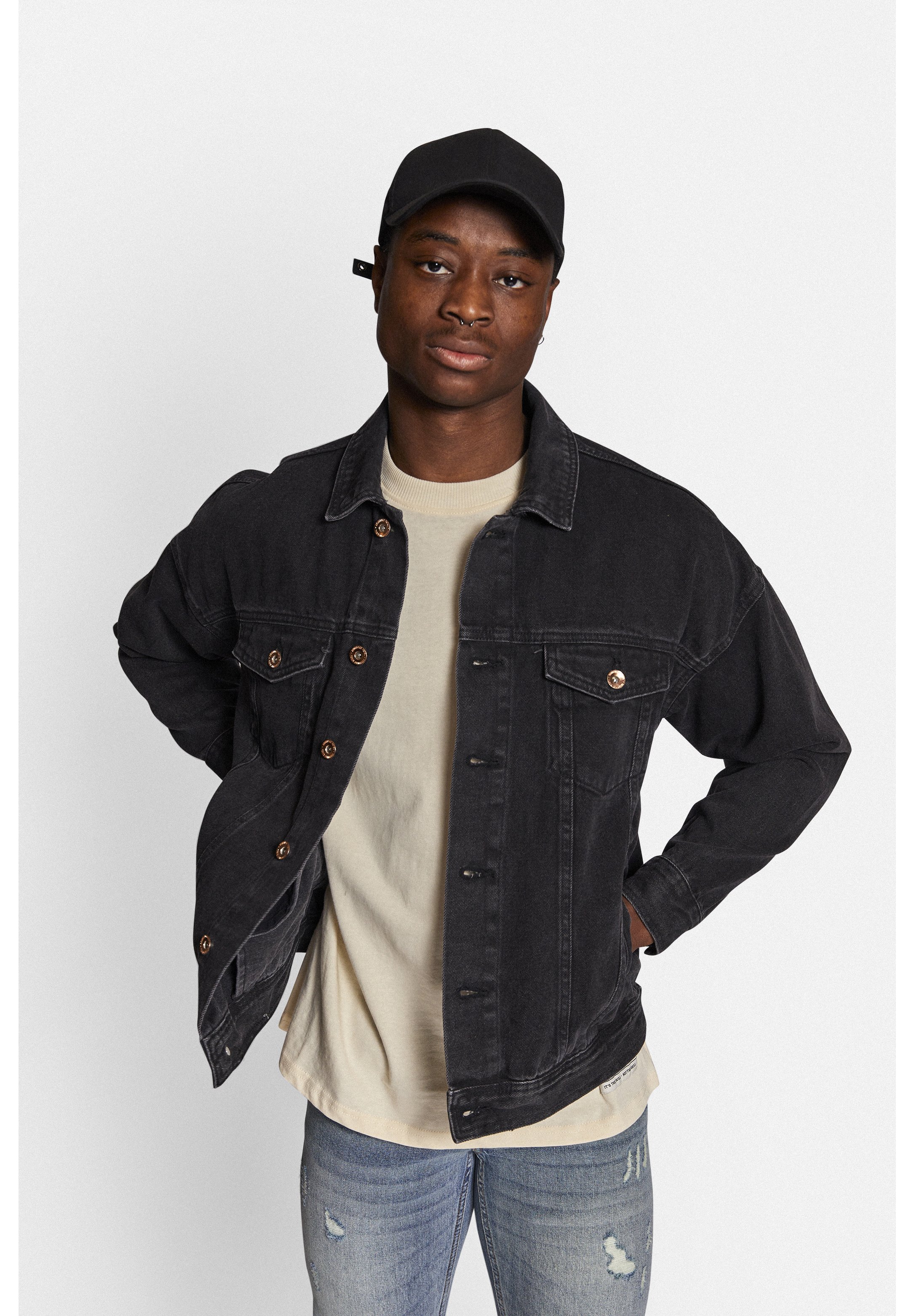 Redefined Rebel RRASHTON - Giacca di jeans - deep black/nero - Zalando.it