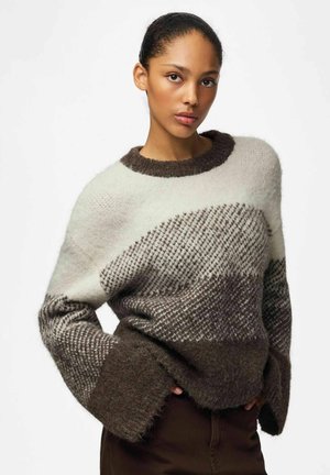 Pieces, KNITTED JUMPER PCALAYNA - Pullover - coffee quartz