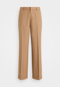WOOL-BLEND STRAIGHT-LEG PANT - Housut - camel