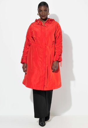 Ulla Popken LONGLINE WATER REPELLENT - Parkatakki - pepper red