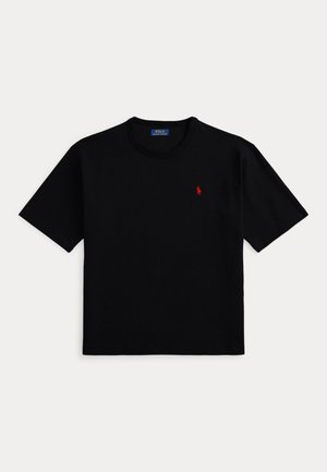 RELAXED FIT JERSEY CREWNECK T-SHIRT - T-shirts - polo black