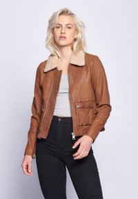 Maze Lederjacke - cognac