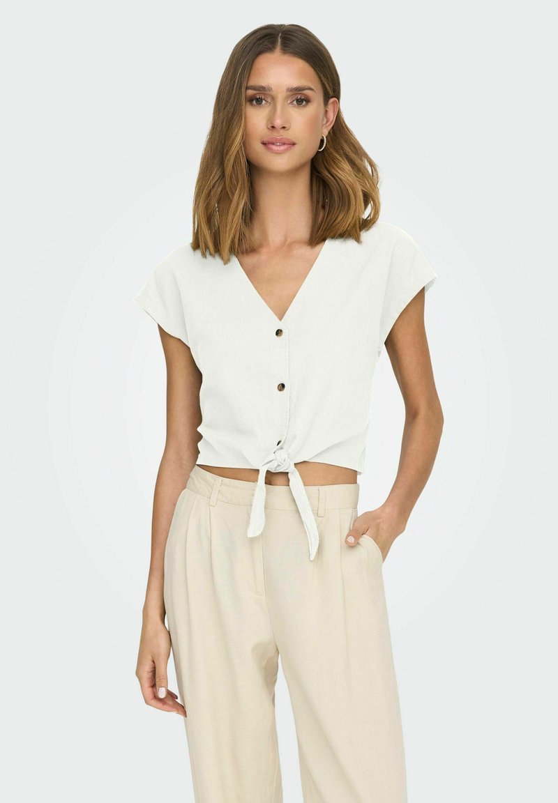 JDY JDYSAY KNOT DIA - Blusa - snow white