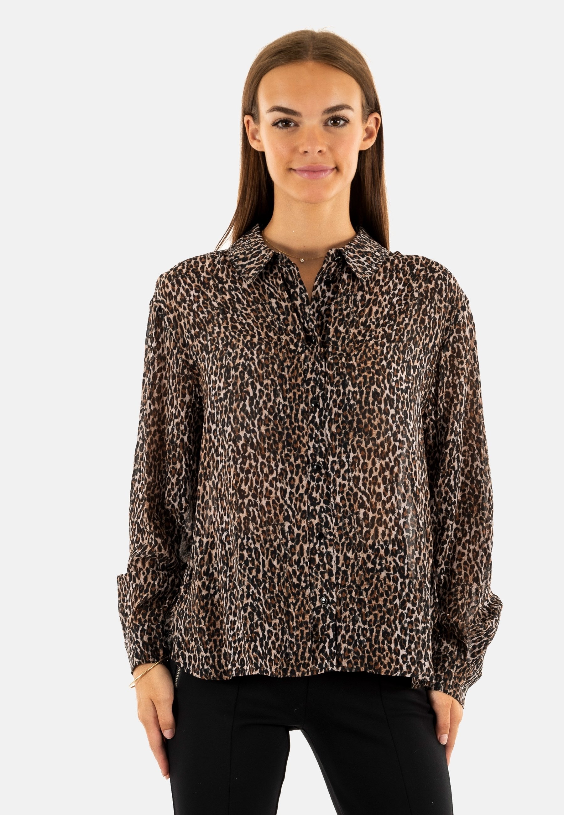 Chemisier marron et noir neuf taille L marque Ycoo étiqueté 43€ (sg