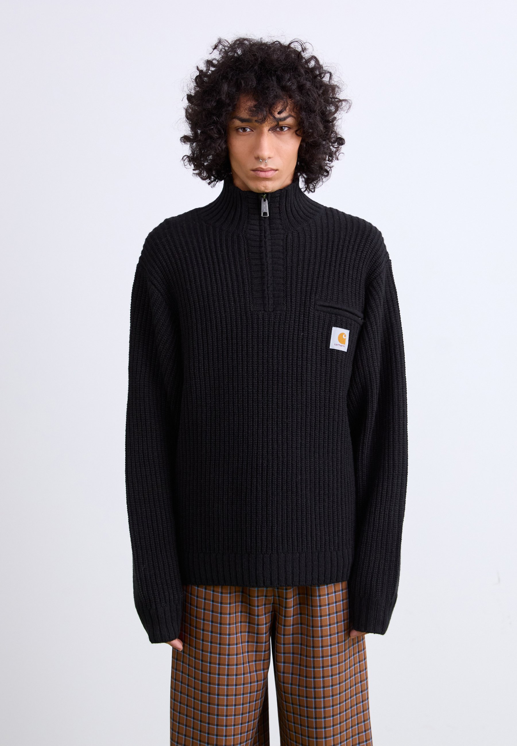 Carhartt WIP DETROIT HALF ZIP - Jumper - black - Zalando