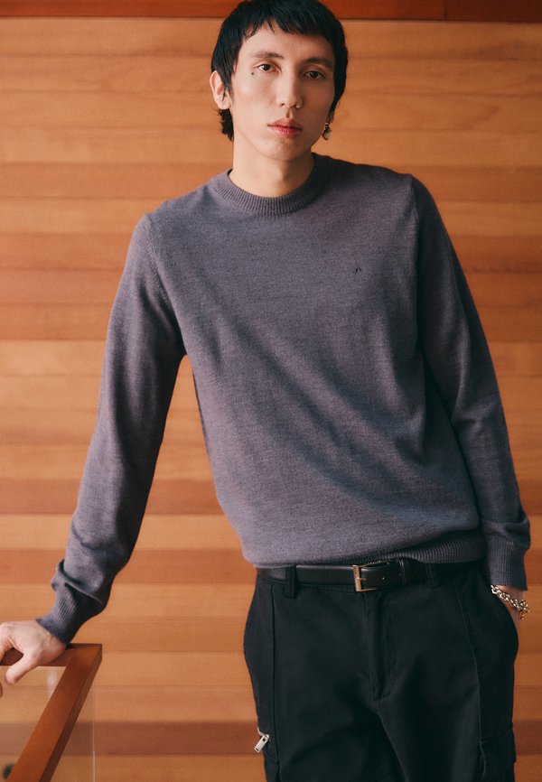 KEANE CREW NECK - Jumper - lava smoke melange