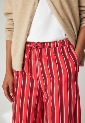 ON STRIPE WIDE LEG - Auduma bikses - red