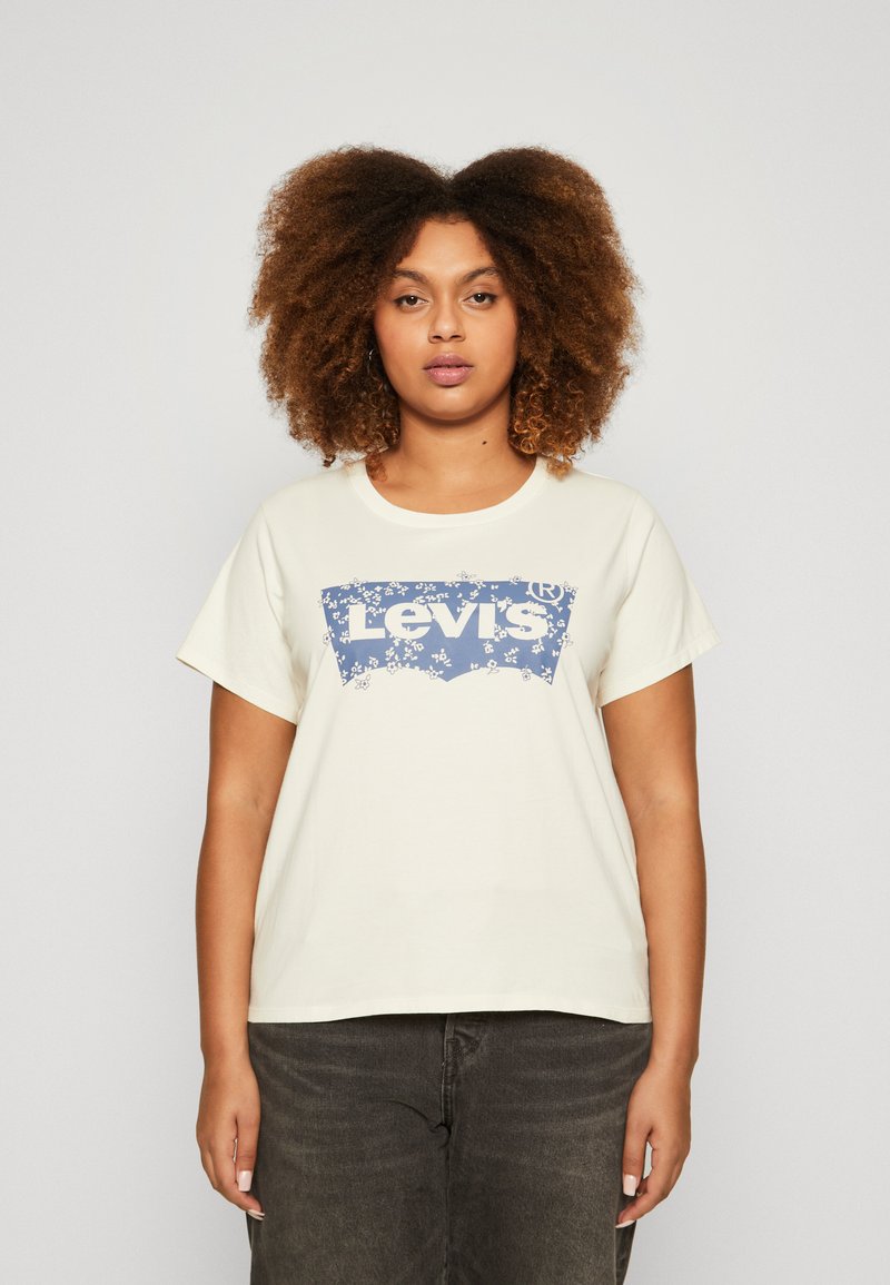 Levi's® Plus PERFECT - Marškinėliai su spaudiniu - egret