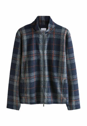 REGULAR FIT-THROUGH FUNNEL NECK  - Fleecejacke - brown check