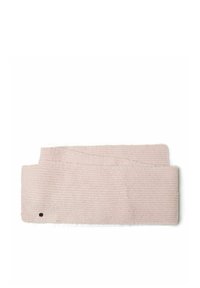 Pink ribbed textile wrap with soft texture, featuring a folded design and a small black logo accent. Measures approximately 60cm x 20cm.