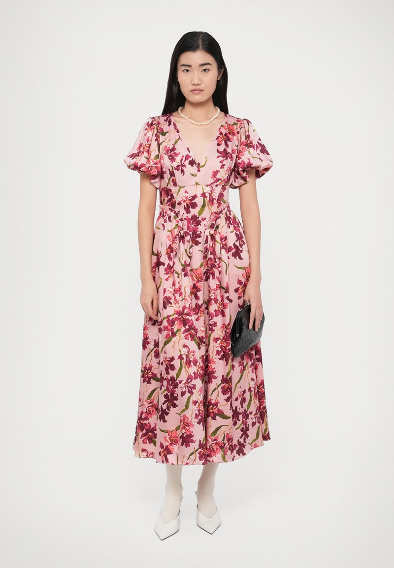pink linen mini dress OLIVIA PINK LINEN MINI DRESS  Her Apparel