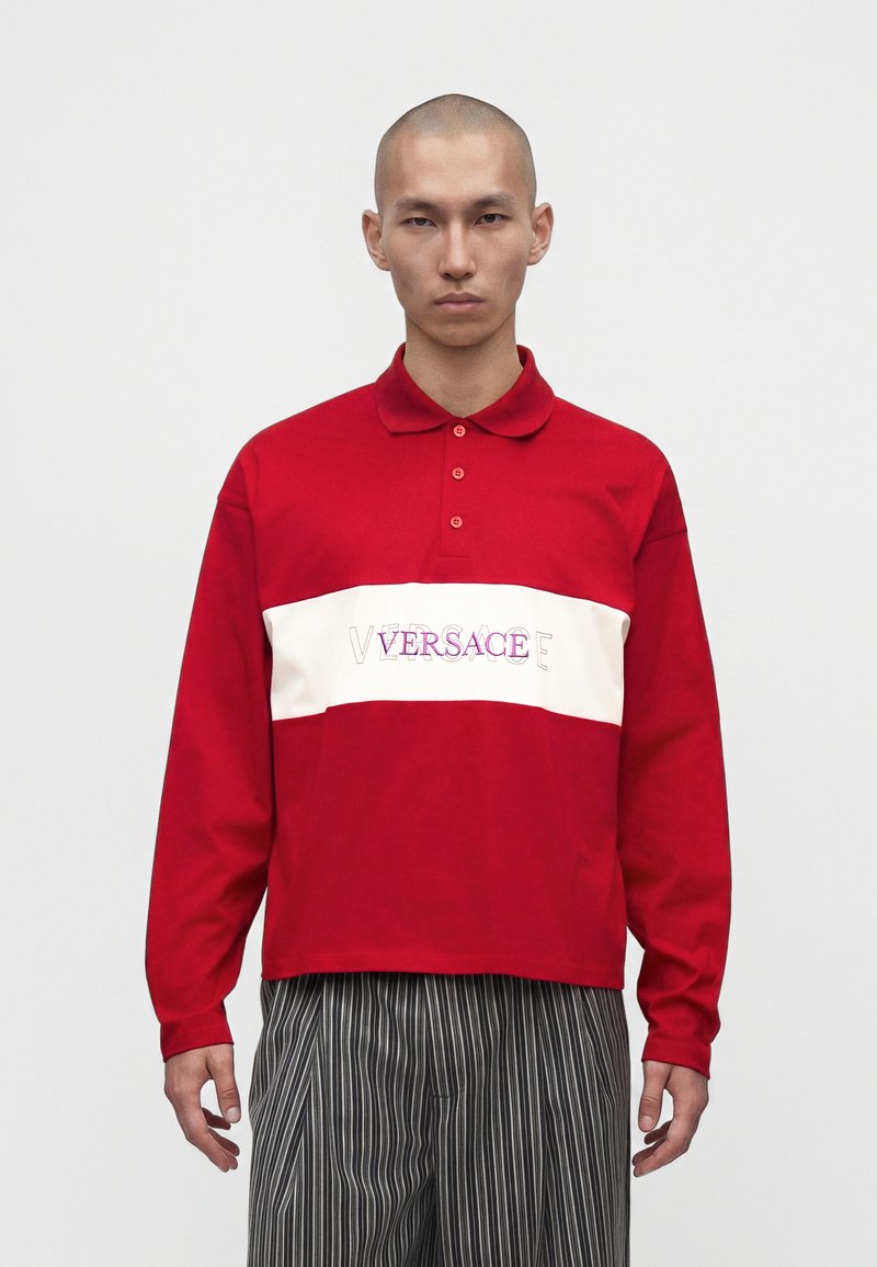 Versace PRINT LOGO - Μπλούζα με μακριά μανίκια - parade red