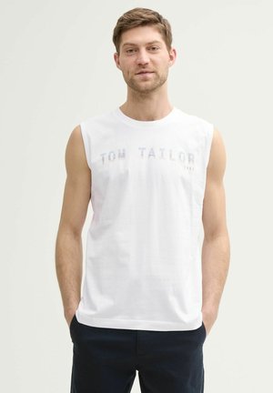 TOM TAILOR TANK MIT LOGO - Top - white
