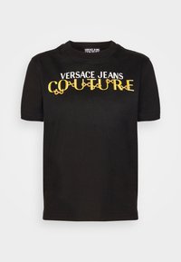 Versace Jeans Couture ORGANIC - T-shirt med print - black/gold
