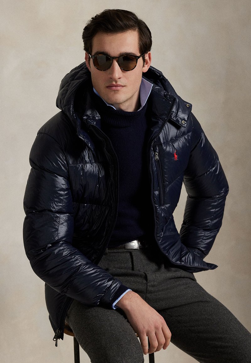 Polo Ralph Lauren THE GORHAM GLOSSED DOWN JACKET - Bunda z prachového peří - collection navy glossy